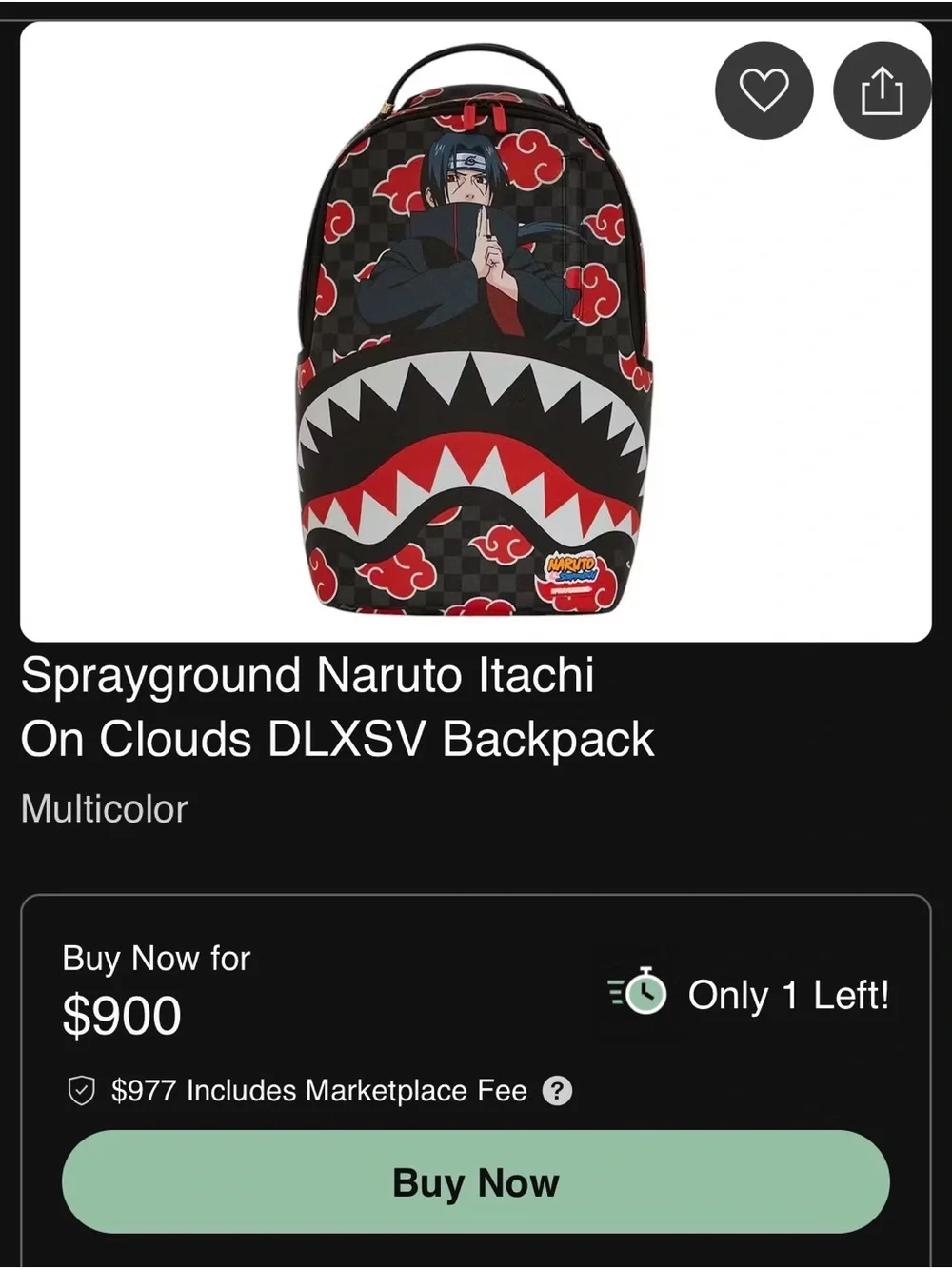 Sprayground Naruto Itachi On Clouds DLXSV Backpack